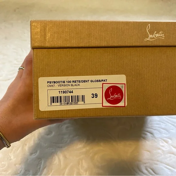 Christian Louboutin Patent Lace Dentelle Psybootie 100 - Picture 8 of 8